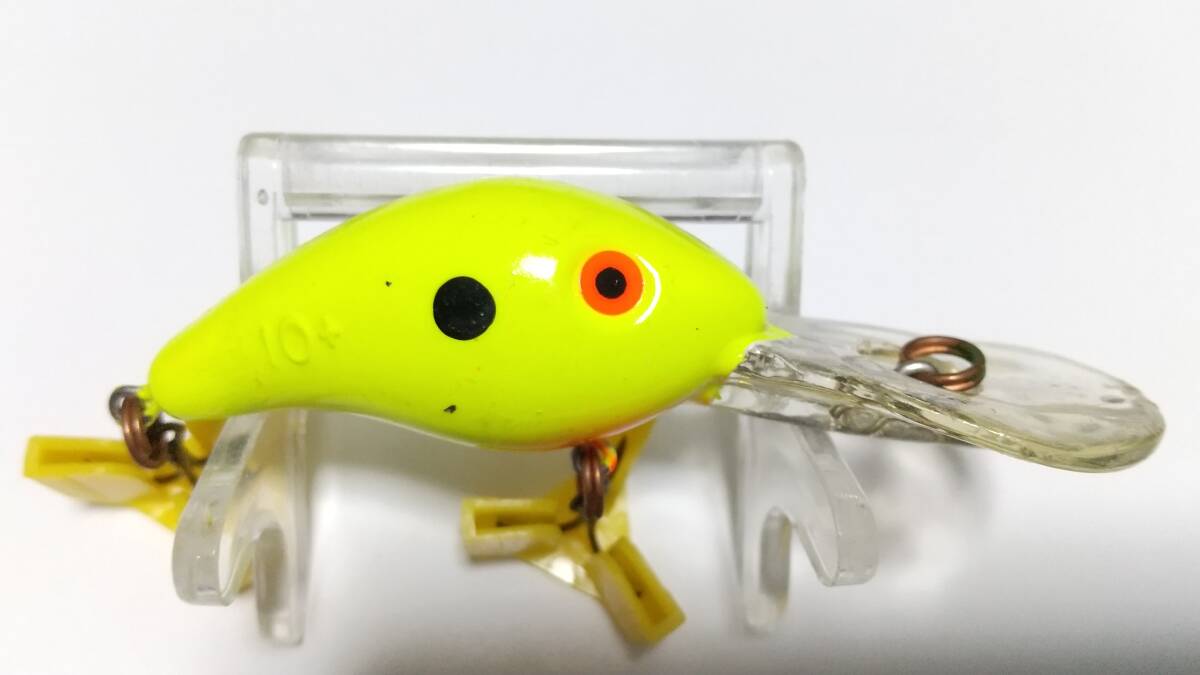 7 マンズ 10+ チャート 全長75mm リップまで 実重9g Mann's DIVES to 10feet クランク Shallow Mans BOX保管未使用品拍卖