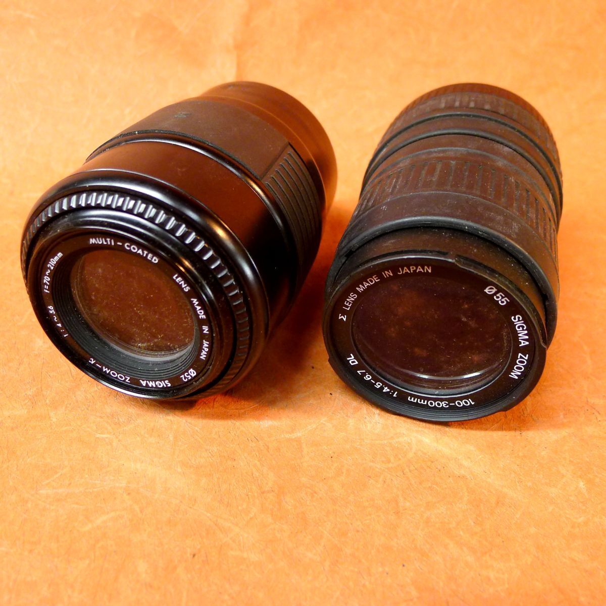 c◆105 キャノン用レンズ SIGMA ZOOM まとめて2点①κ φ52 1:4-5.6 70-210 MULTI-COATED②100-300 1:4.5-6.7 DL/60拍卖