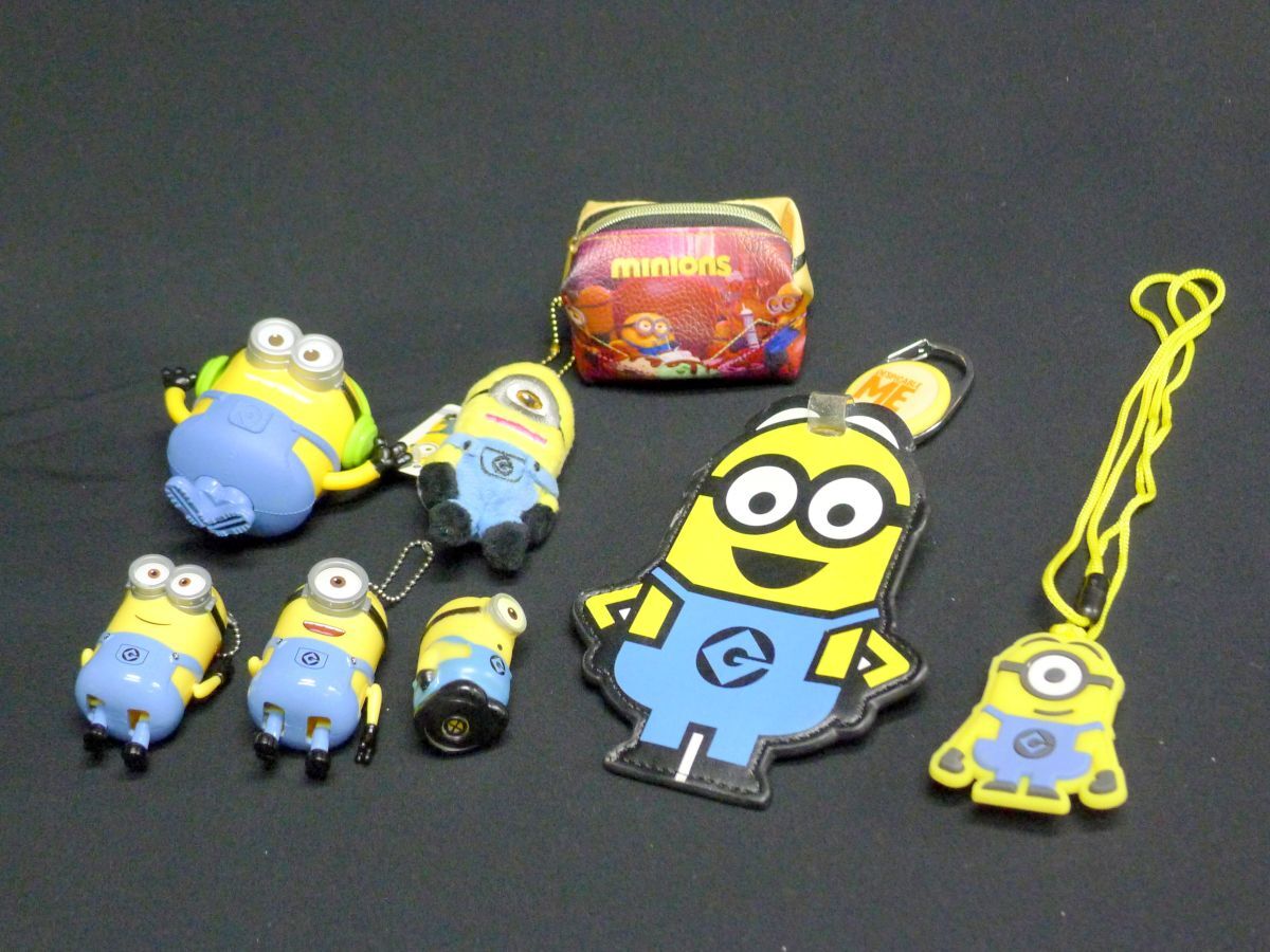 c◆330 ミニオン ①USJ パスケース②USJ ペンダントライト③コインケース④マクドナルド ハッピーセット⑤キーホルダー マスコット/60拍卖