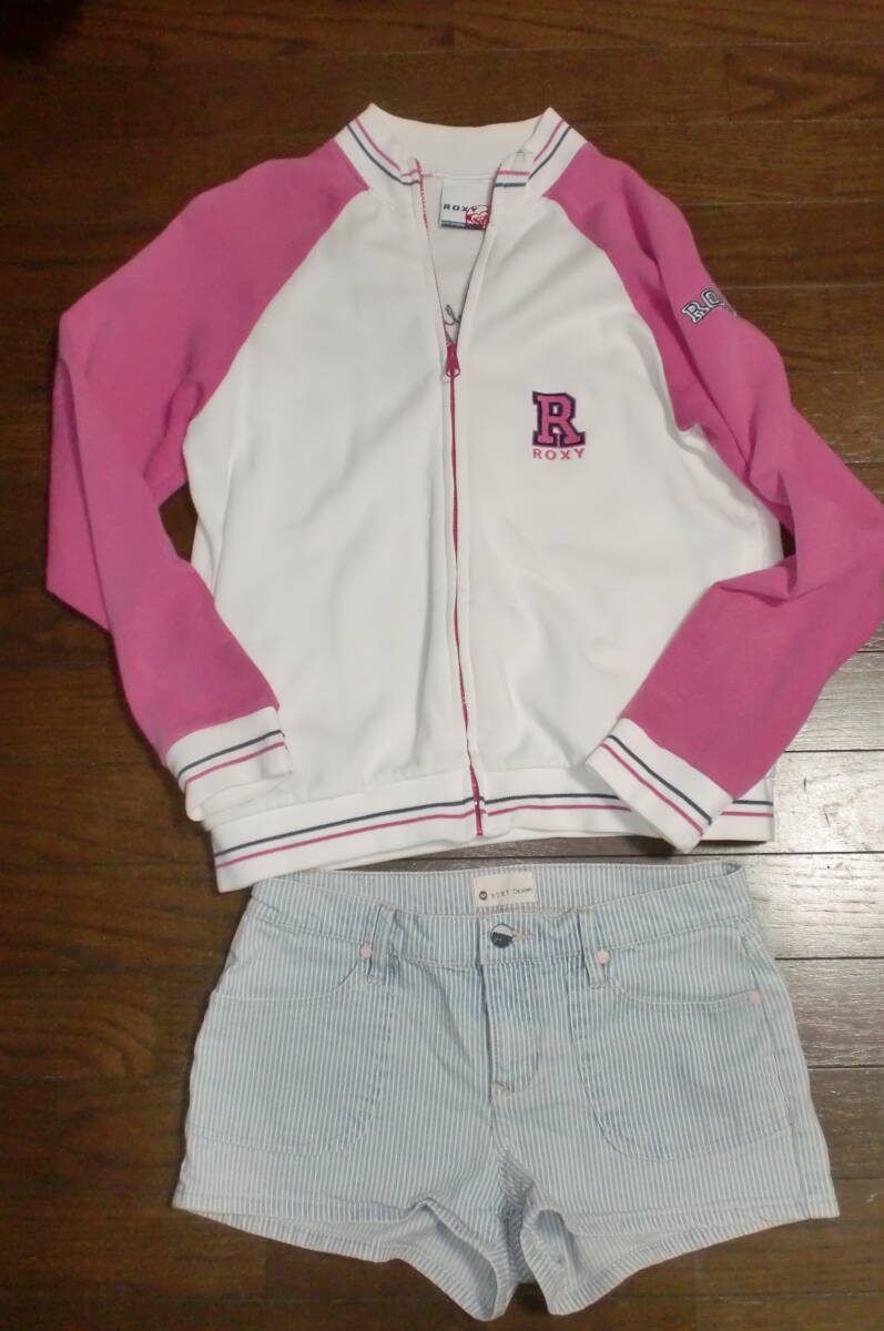 ■ロキシー ROXY 上下セット クイックシルバー スケート サーフ スケート ブルー■拍卖