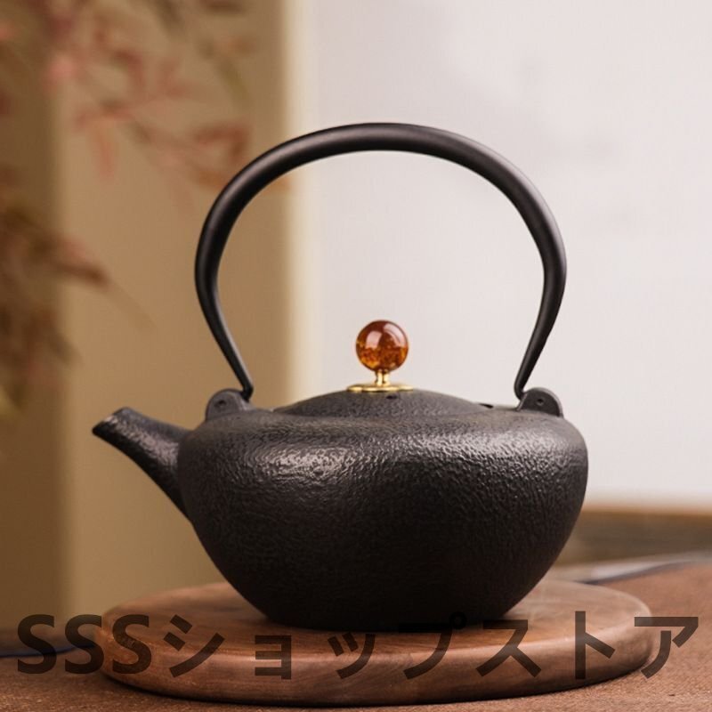 鉄瓶 提梁壺 南部鉄器 老鉄瓶 急須 対応 鉄やかん 鉄分補給 伝統工芸品 茶こし付き ガス火対応 IH対応 1.2L拍卖