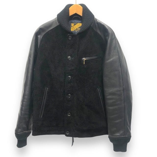 ▼【Y'2 LEATHER】ワイツーレザー 日本製 STEER OIL×STEER SUEDE 牛革 ジャケット レザー サイズ38 男性用 メンズ RA7837拍卖