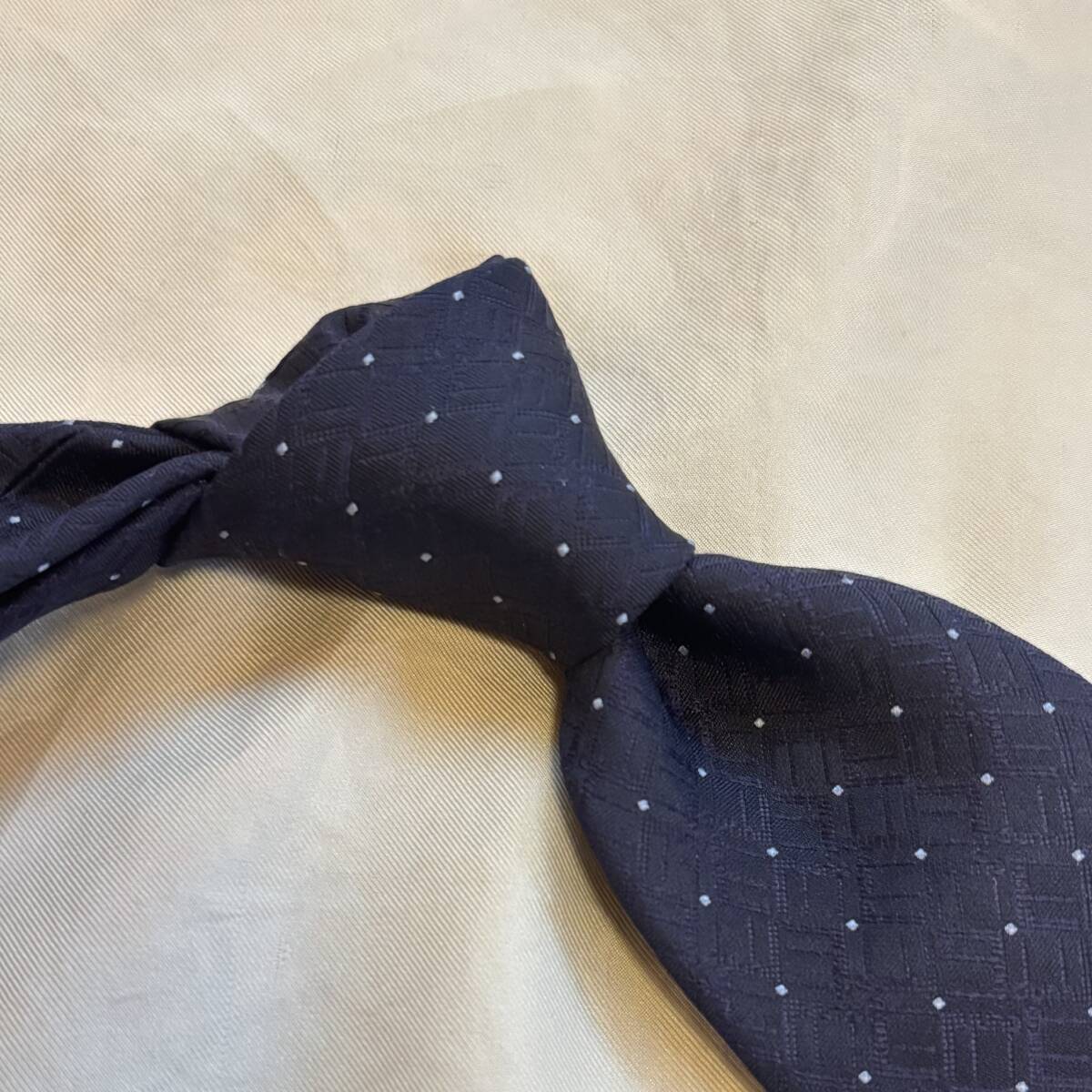 【DUNHILL/ダンヒル】ネクタイ イタリア製 シルク パープル ドット拍卖