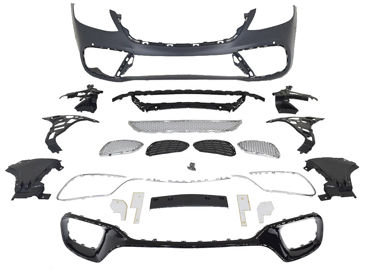 W222 フロント バンパー 部品一式 ノーマル → 後期 S65type メルセデス ベンツ Sクラス 国内発送 即納 カスタム エアロ ボディ フェイス拍卖