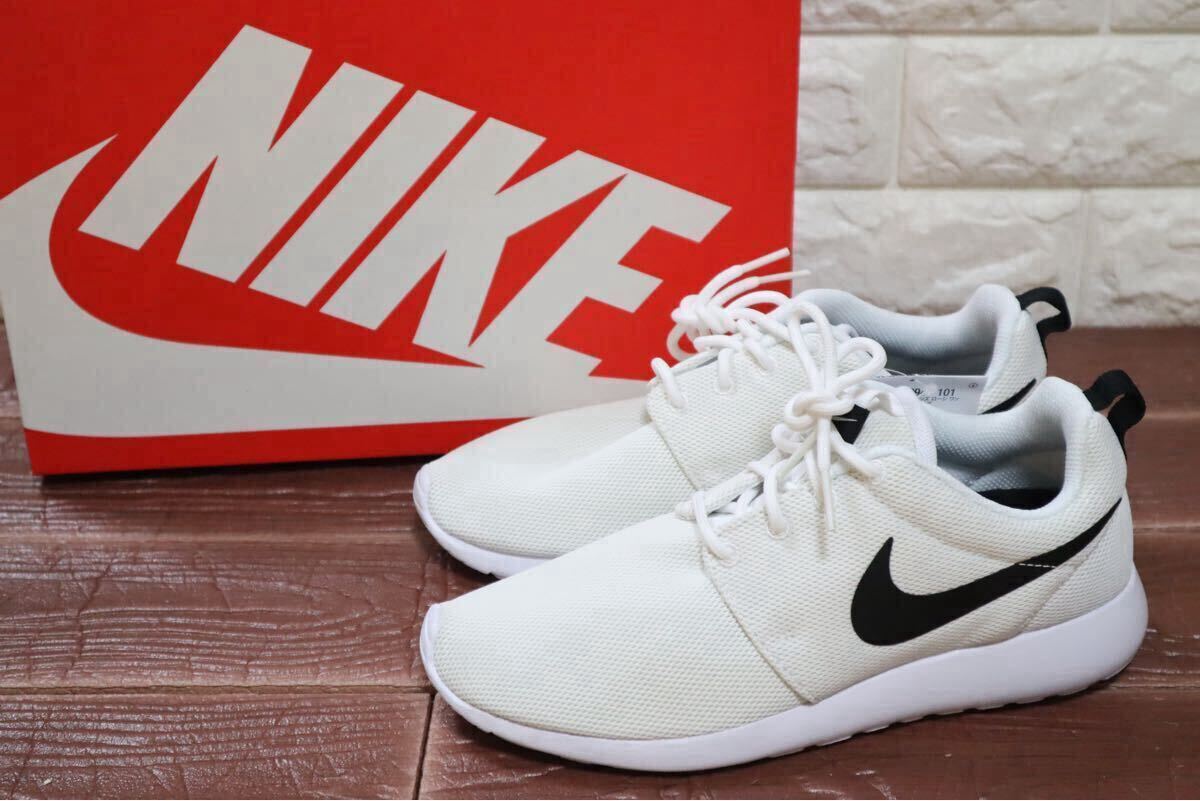新品 23.5㎝ NIKE ナイキ ローシ ワン ROSHE ONE 白スニーカー ホワイト ブラック レディーススニーカー拍卖