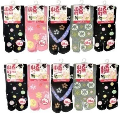 新品 送料無料 女性用 足袋 ソックス大量 23~25cm10足セット 柄おまかせ 和服にも拍卖