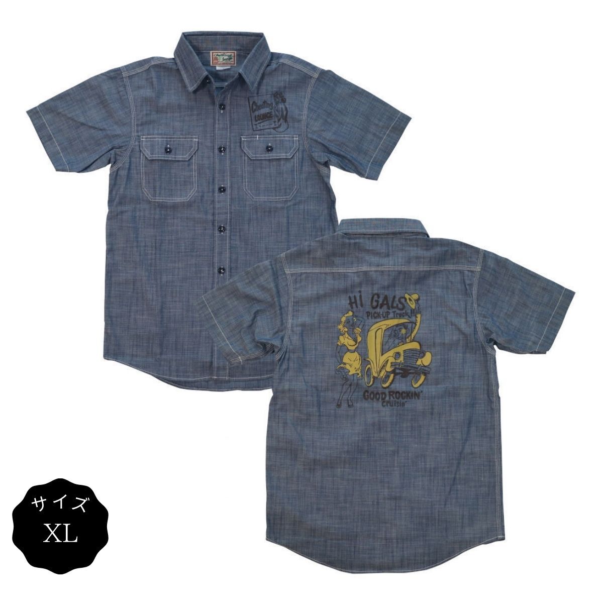 ワークシャツ ピックアップ サイズXL グッドロッキン ロカビリーファッション ブランド メンズ拍卖