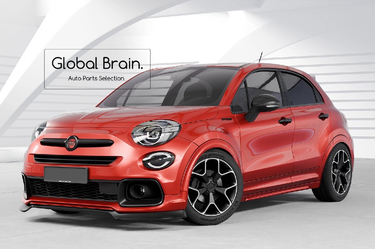 フィアット 500X スポーツ 後期 フロント リップ スポイラー / フロント スプリッター エプロン バンパー ディフューザー スカート 908拍卖