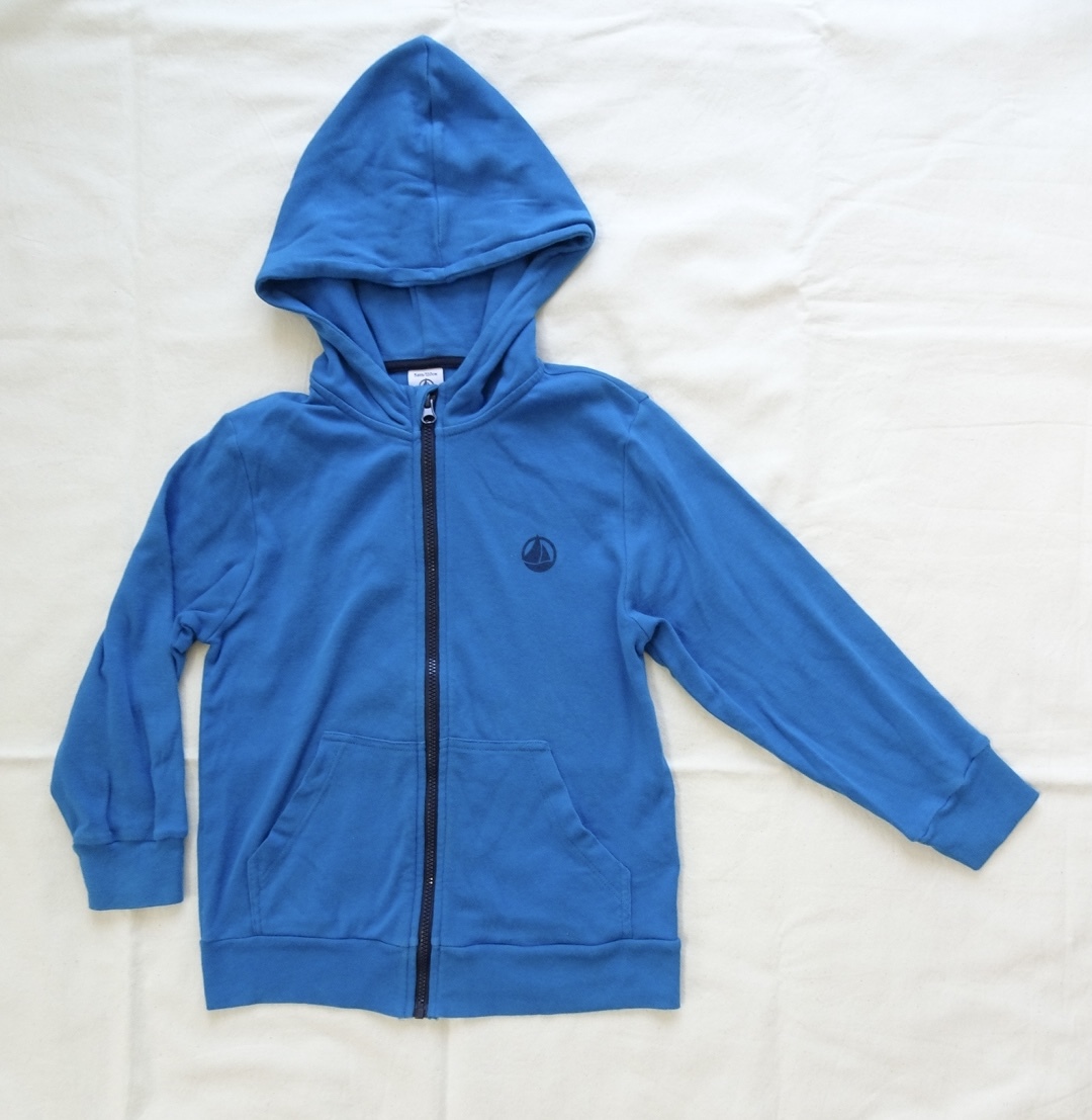 PETIT BATEAU★プチバトー★ジップアップパーカー★長袖★ブルー系★110拍卖