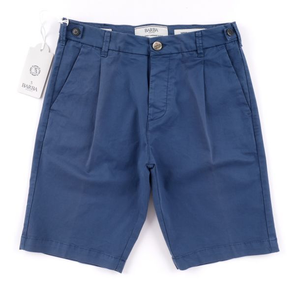【新品未使用】BARBA バルバ◆Made in Italy◆31◆ブルー ガーメントダイ コットン ハーフパンツ◆バミューダ ショート パンツ拍卖