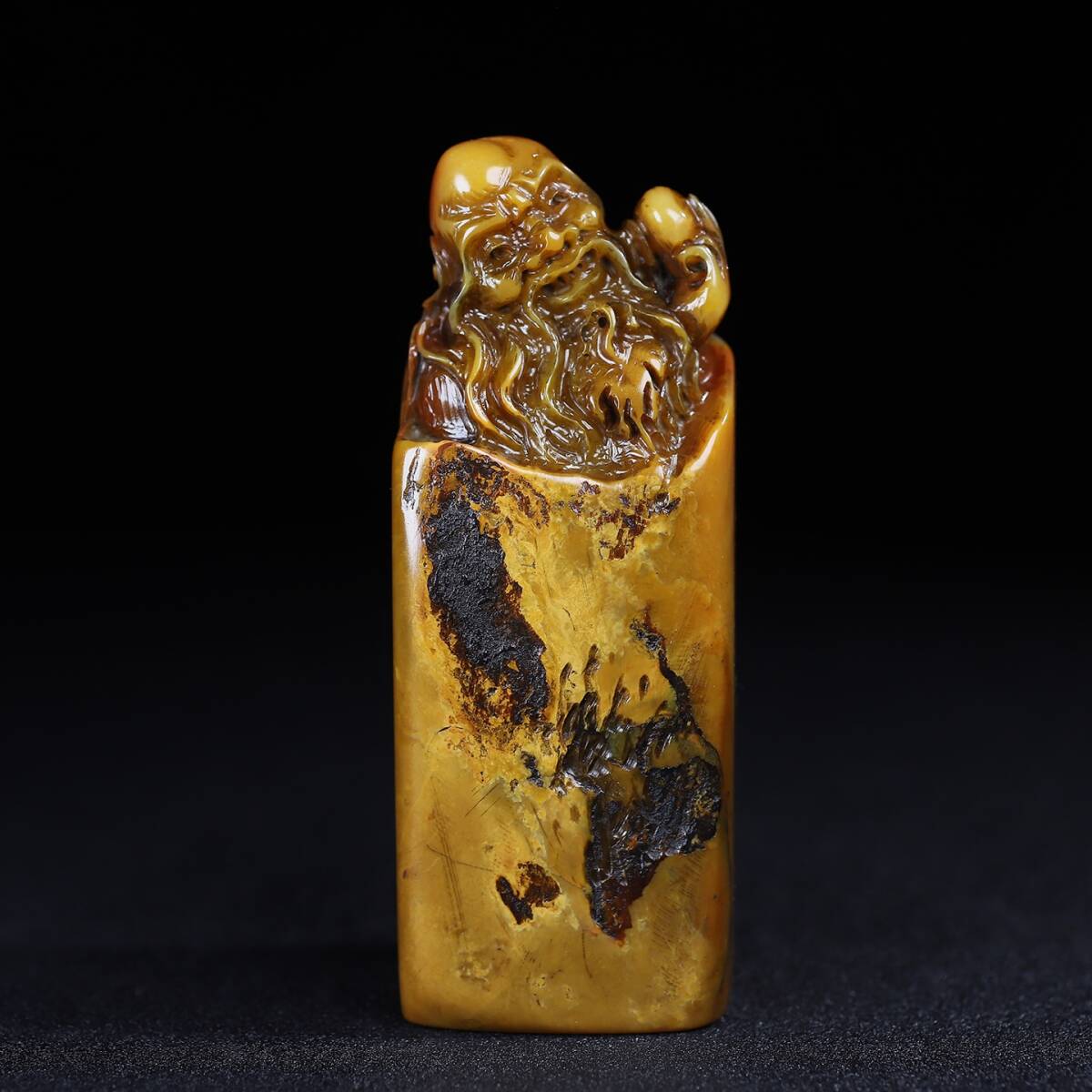 旧蔵 【中国近現代篆刻家 張心白】寿山石 原石 寿星 印鑑 置物 天然石 手彫 篆刻 古印材 極細工 中国古玩 古美術 骨董品 204-06拍卖