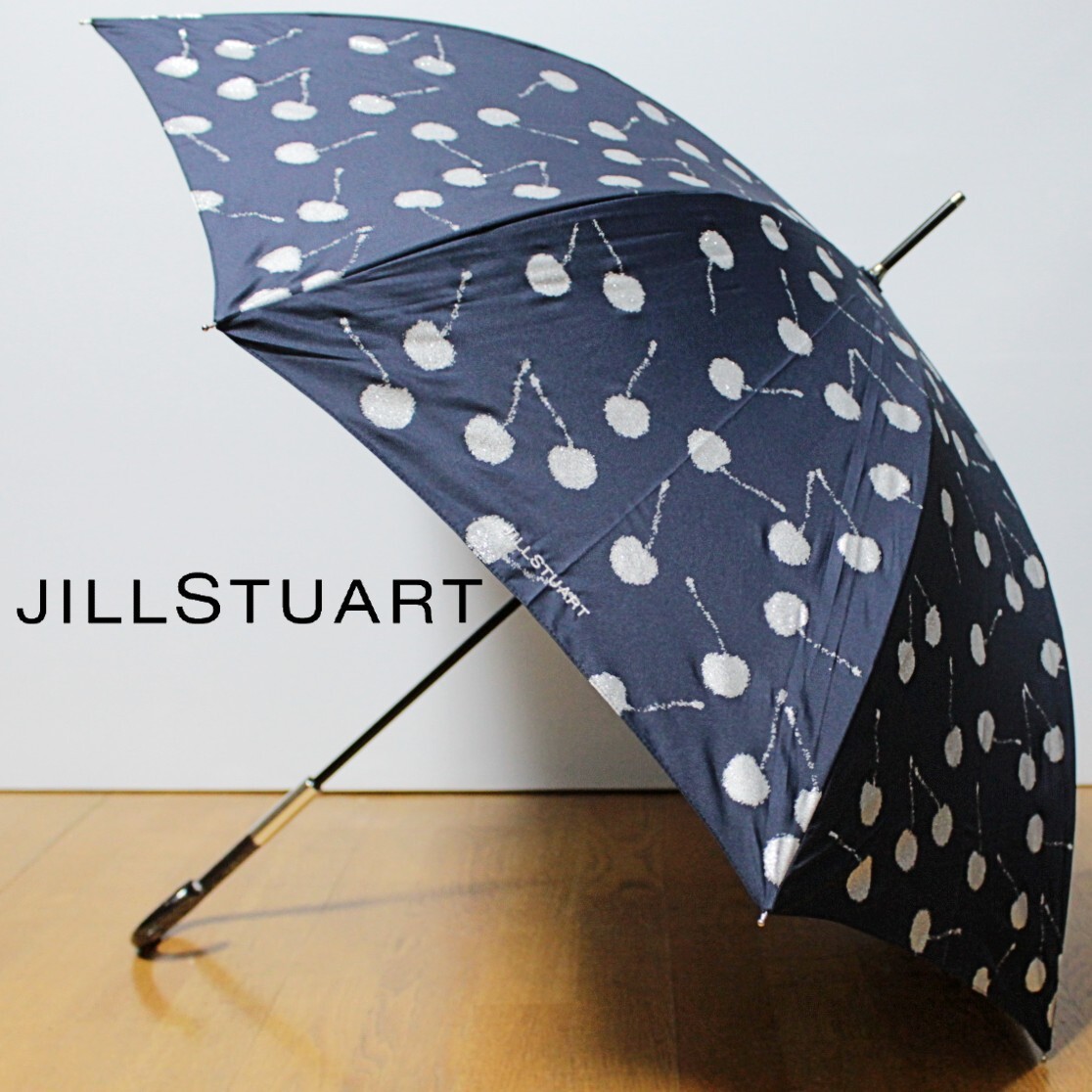 新品 JILLSTUART ジルスチュアート チェリー柄ラメプリント 長傘 K3429拍卖