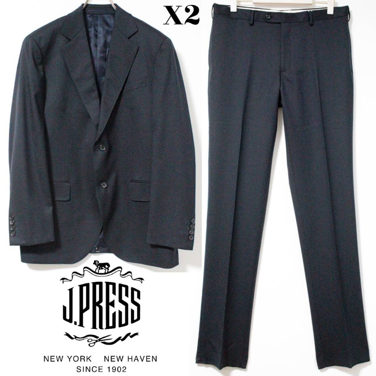 新品 ジェイプレス シングルスーツ セットアップ XL相当【X2】W93 紺 K4891拍卖
