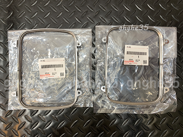 ★ トヨタ 純正 新品 AE 86 トレノ ヘッド ランプ リング ライト 枠 左右 セット レストア レビン ae 86 検 マフラー カーボン 車高調 ドア拍卖