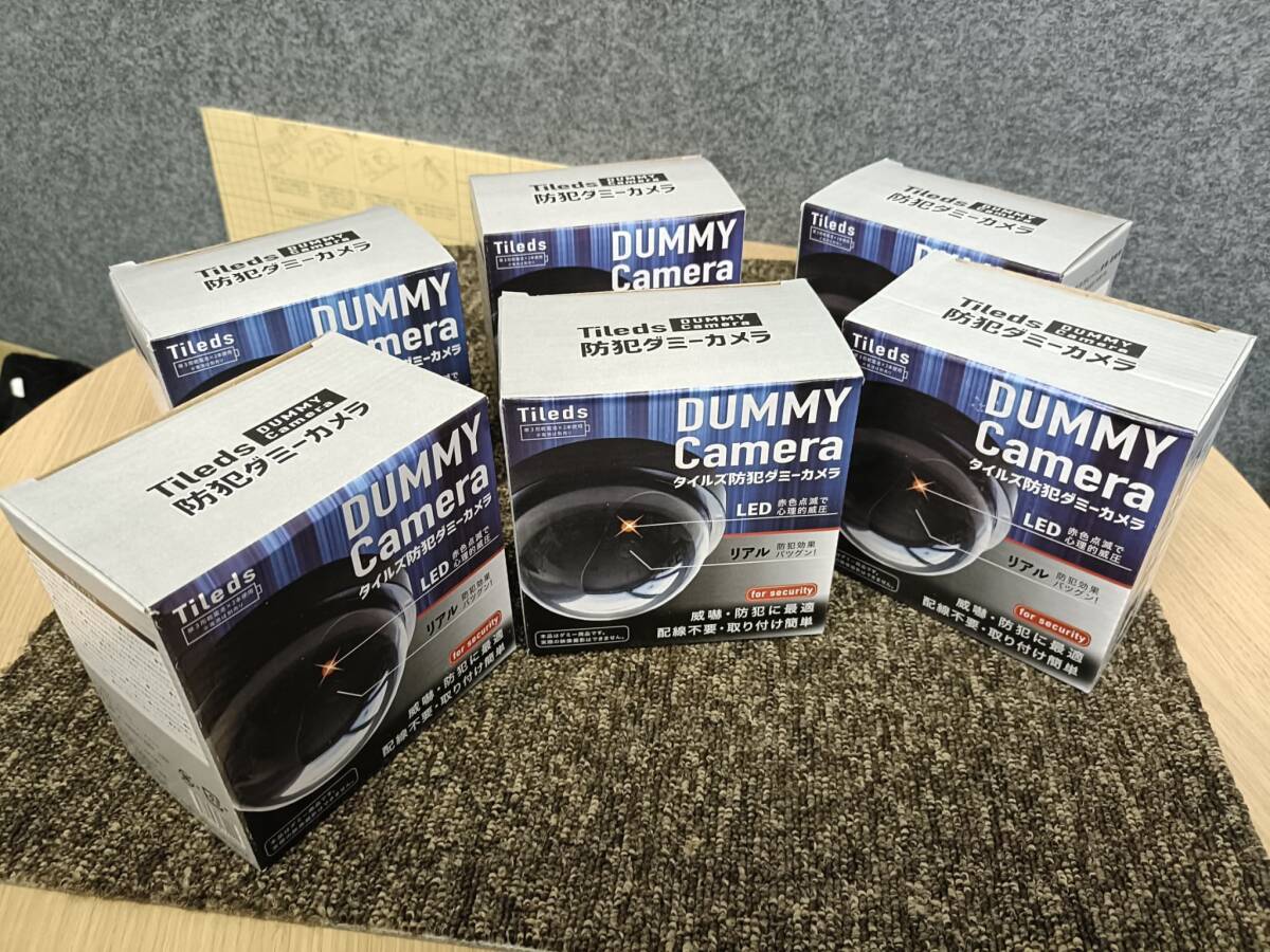 Tileds タイルズ 防犯ダミーカメラ 6個セット ドーム型 電池式 ※複数在庫あり拍卖