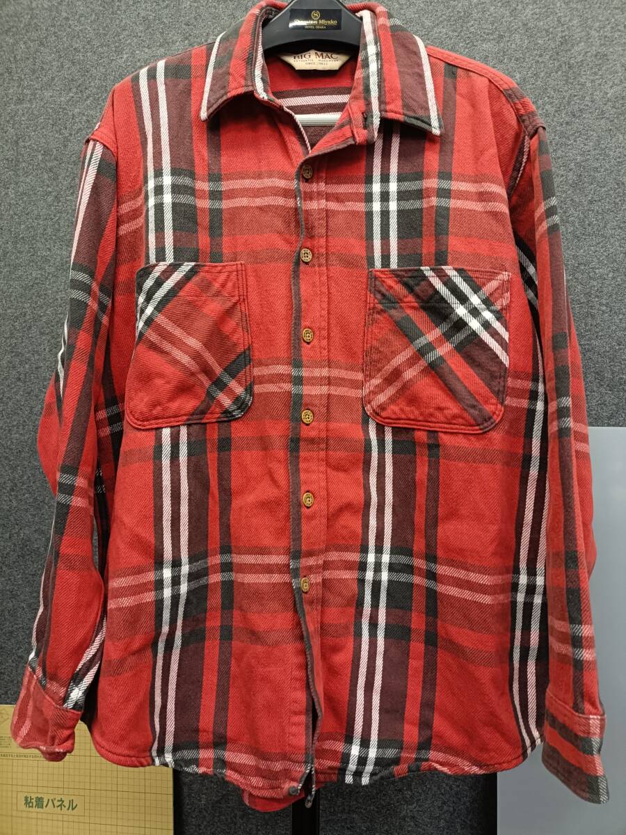 ★BIG MAC ビックマック 赤チェックシャツ 長袖シャツ メンズ ※サイズ記載なし拍卖