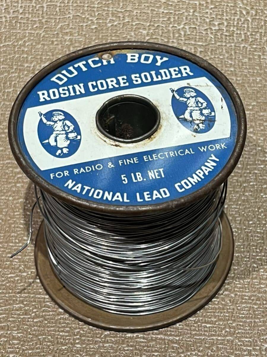 1950〜60's DUTCH BOY ROSIN CORE SOLDER 1m切り売り ダッチボーイ 青缶 フラックス入り ハンダ拍卖