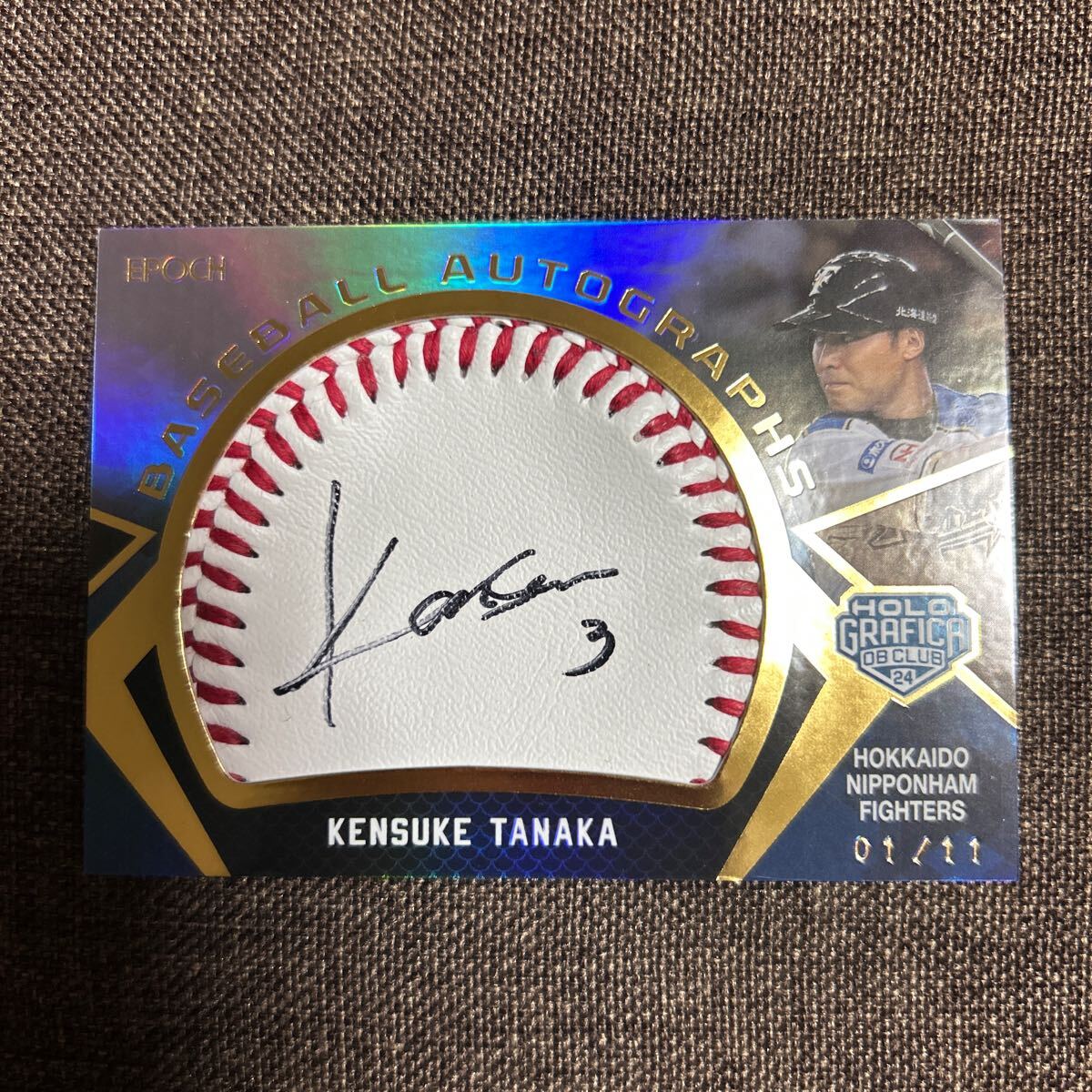 2024 EPOCH 日本プロ野球OBクラブ ホログラフィカ 田中賢介 直筆サインカード 11枚限定 01/11 ボールサイン 北海道日本ハムファイターズ拍卖