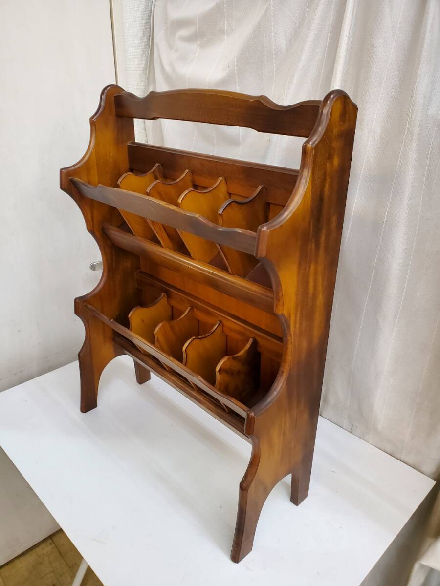 karimoku/カリモク スリッパラック 2段ラック 木製 検) コロニアル ヴィンテージ アンティーク オールドカリモク拍卖