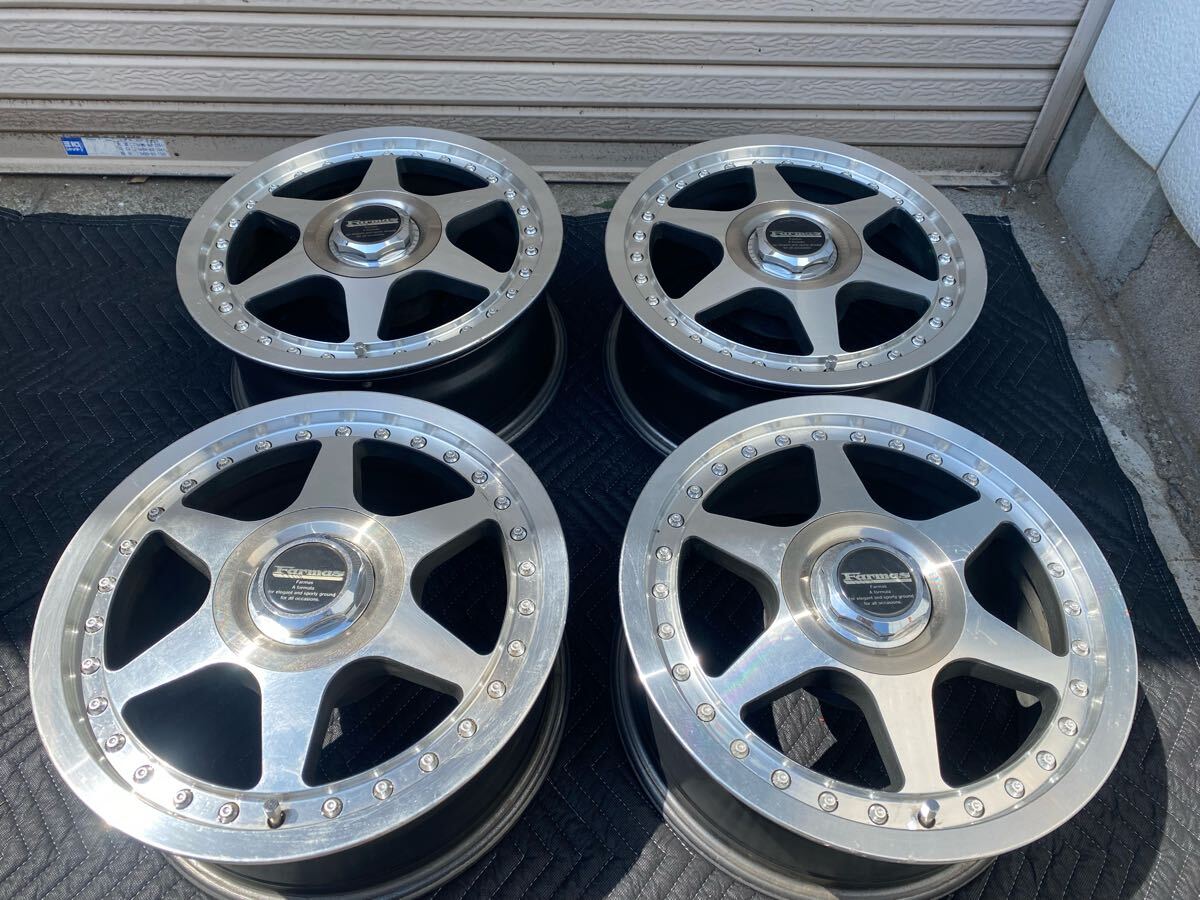 WED'S スポーツ farmas 当時物 美品 114.3 4/5マルチ 15インチ 6.5J ET23 94年製造 ウェッズ 旧車 拍卖