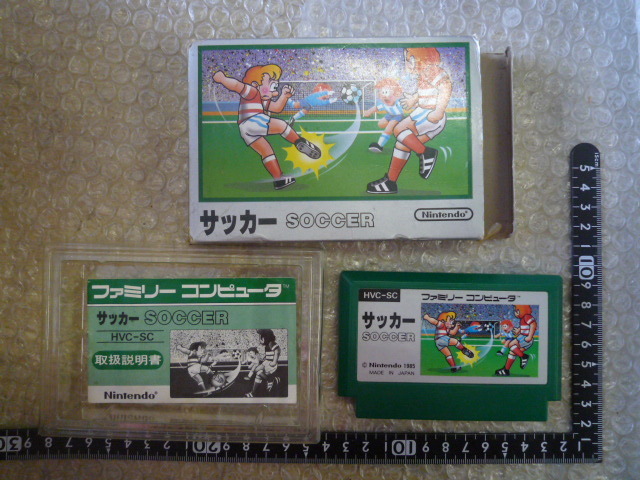 送料無料 FC ファミコン ソフト サッカー 説明書 箱付き 現状渡し品拍卖