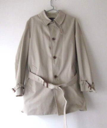 美品 ユニクロ コート メンズ ステンカラー ベージュ シンプル Lサイズ ライナー付き拍卖