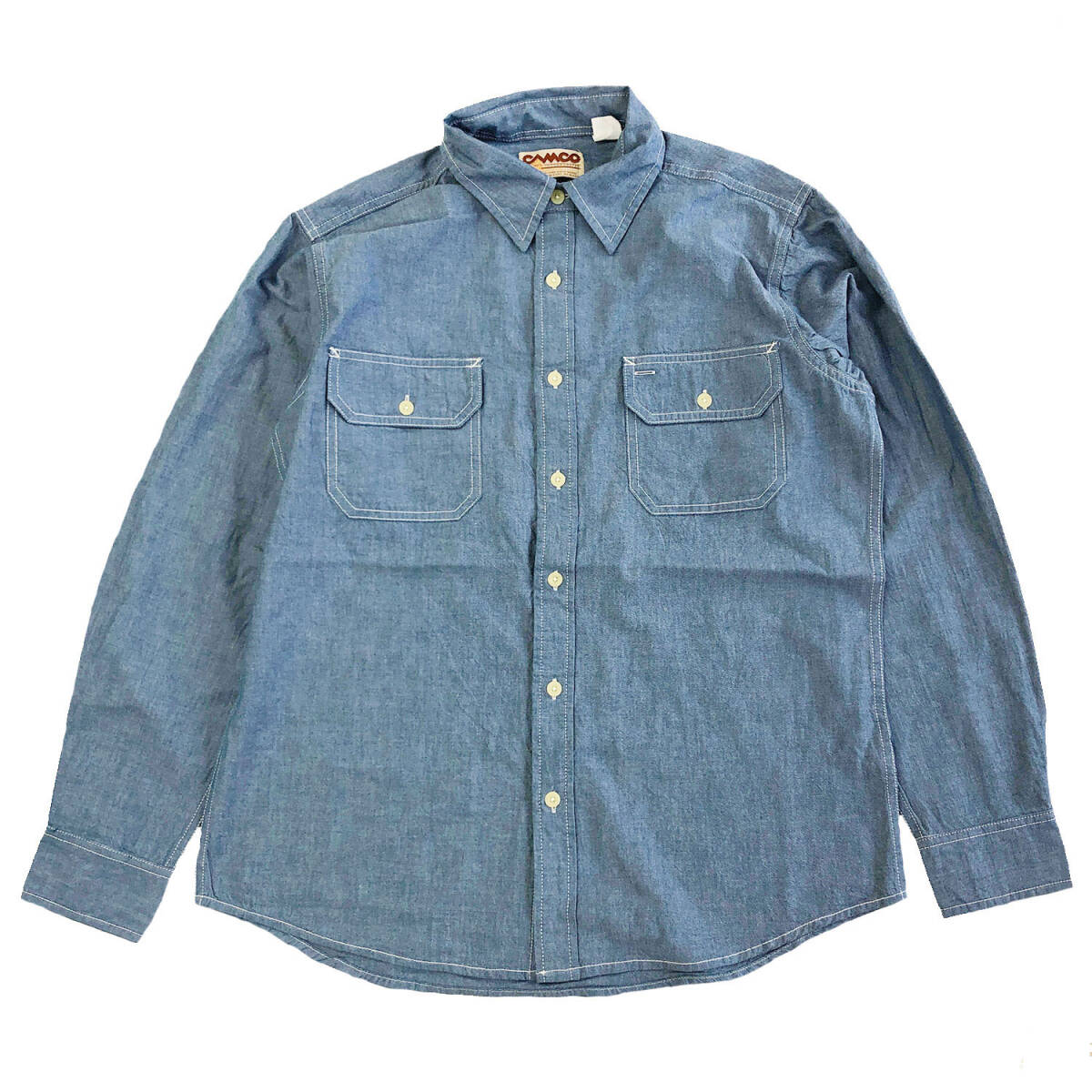 CAMCO(カムコ) CHAMBRAY WORK L/S Shirts BLUE 長袖 シャンブレーシャツ Lサイズ拍卖