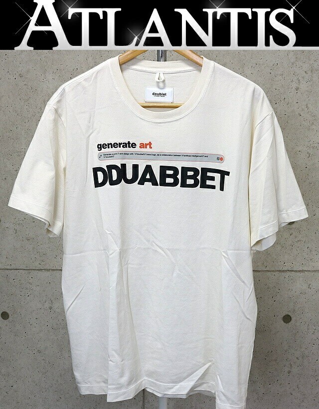 doublet 銀座店 ダブレット SALE AI GENERATED DOUBLET ロゴ Tシャツ 24SS メンズ size:M 白 95430拍卖