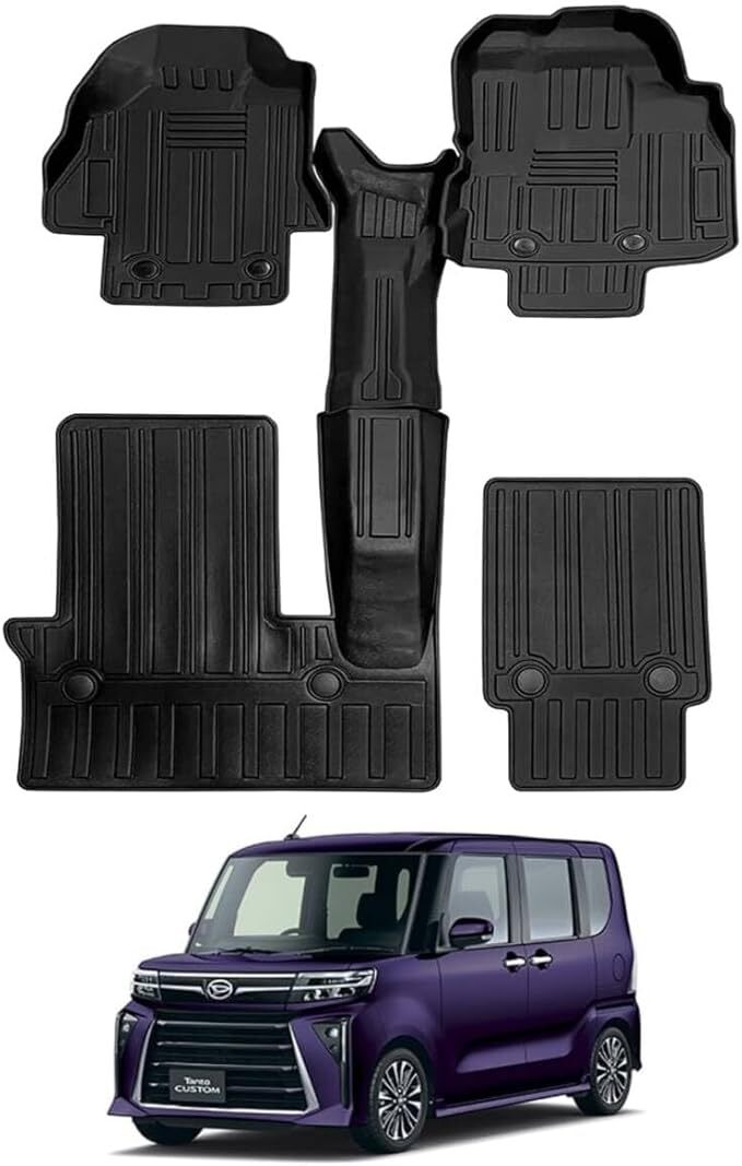 即日発送 LA650S LA660S タント カスタム 防水 3D フロアマット 1台分 足元 カーマット マット 運転席 助手席 後部座席 室内 【FM070】拍卖