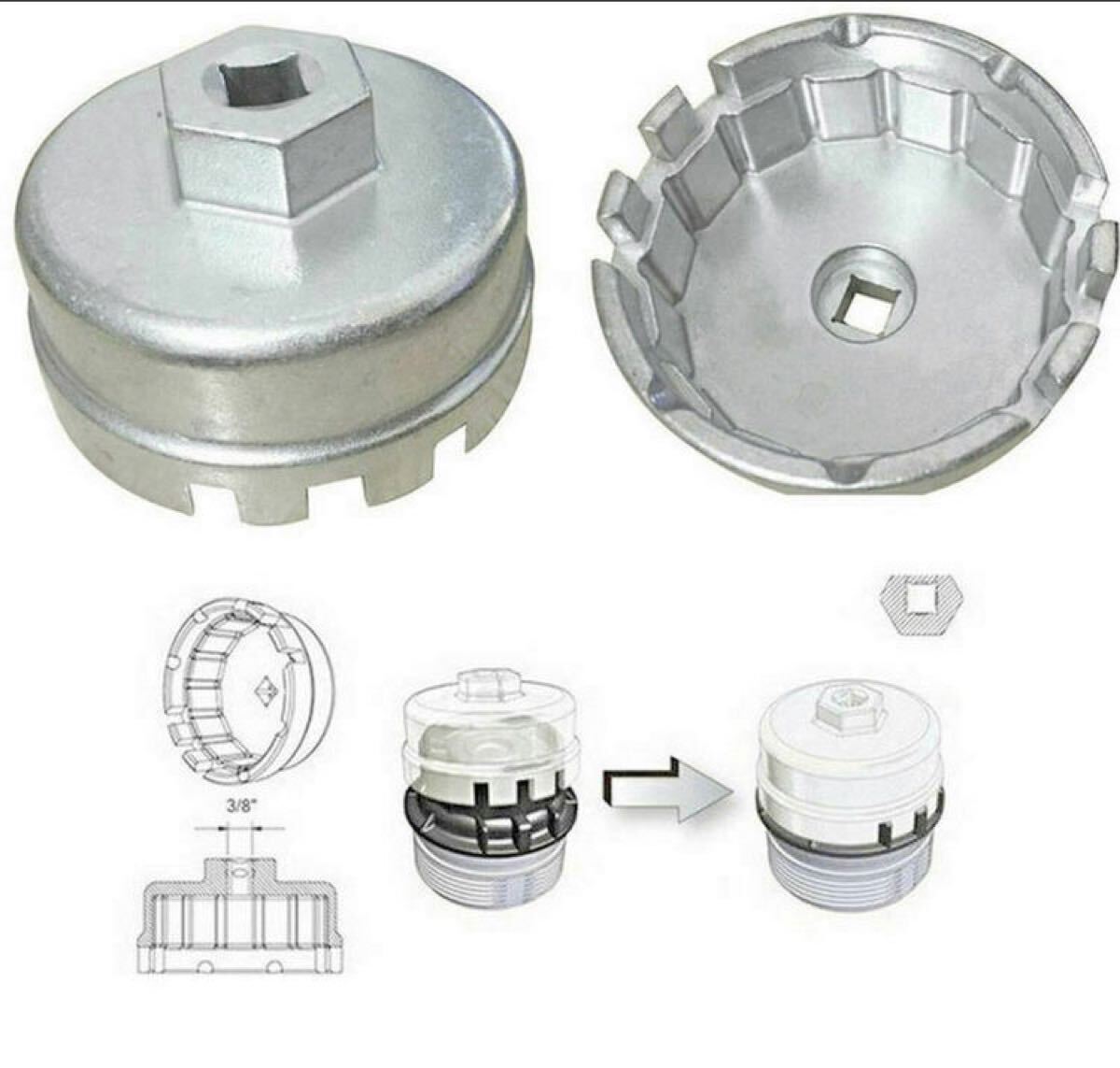 オイルフィルターレンチ 汎用 カップ肩 トヨタ車拍卖