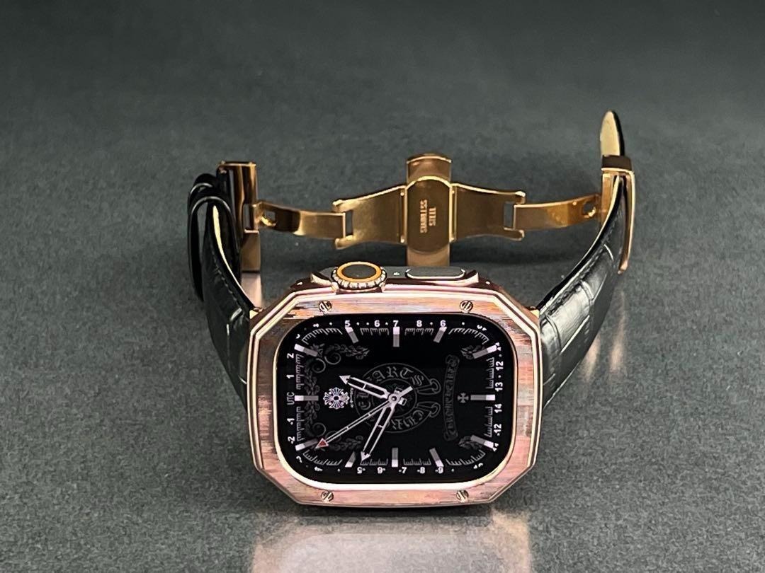 アップルウォッチ スクエア ローズ ケース レザー ベルト 40mm 41mm 49mm 45mm 44mm applewatch ウルトラ 41mm 40mm拍卖