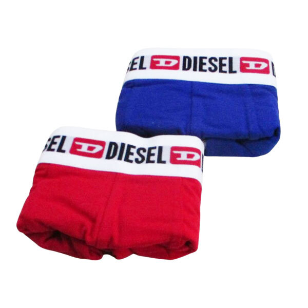 ディーゼル ボクサーパンツ S9DZ/AMAL E7032 2枚パック Mサイズ ブルー/レッド/送料無料拍卖