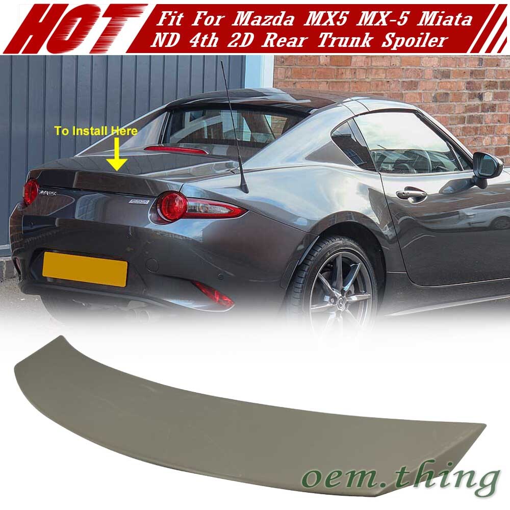 *在庫有即発送* 2016-2025 マツダ ロードスターRF MX-5 ND系 4代目 幌車 エアロ 未塗装素地 リアスポイラー トランクスポイラー V2 FRP材質拍卖
