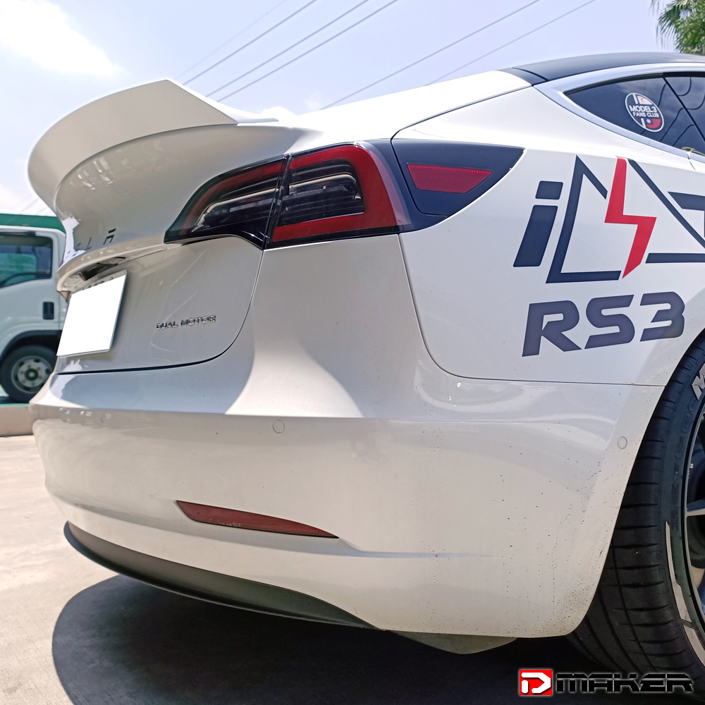 塗装込み 2017-2024 テスラ TESLA モデル3 Model3 リアトランクスポイラー ウィング D2 TYPE ABSの材質 各純正色対応拍卖