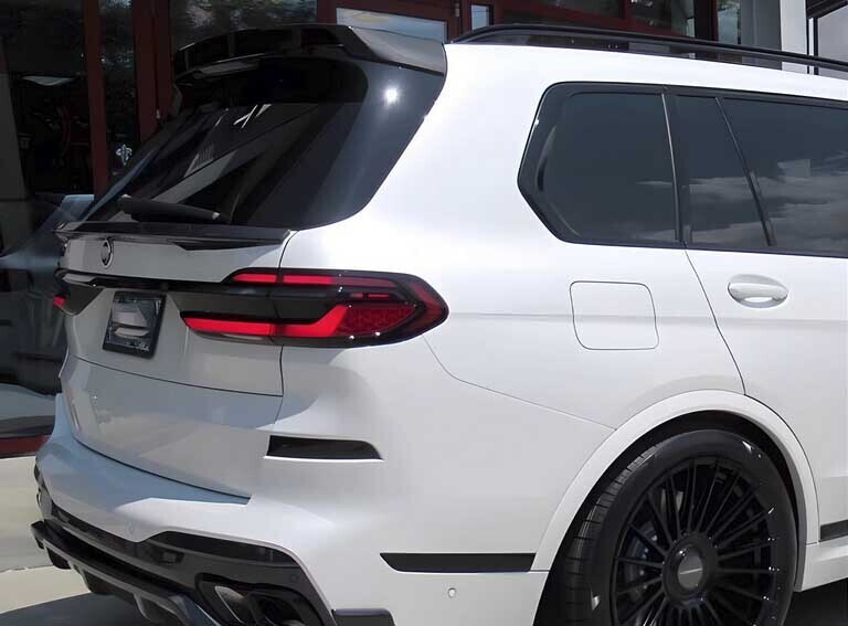 *在庫有即発送* 2019-2025 BMW X7 G07 5ドア SUV エアロ 未塗装の素地 リアテールゲートスポイラー トランクスポイラー V TYPE ABSの材質拍卖
