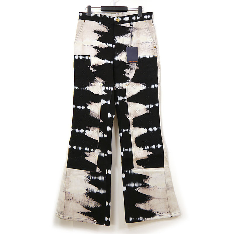 ルイヴィトン Louis Vuitton タイダイフレアデニム RM222 PU9 HND64W 29 モノグラム ブラック系拍卖