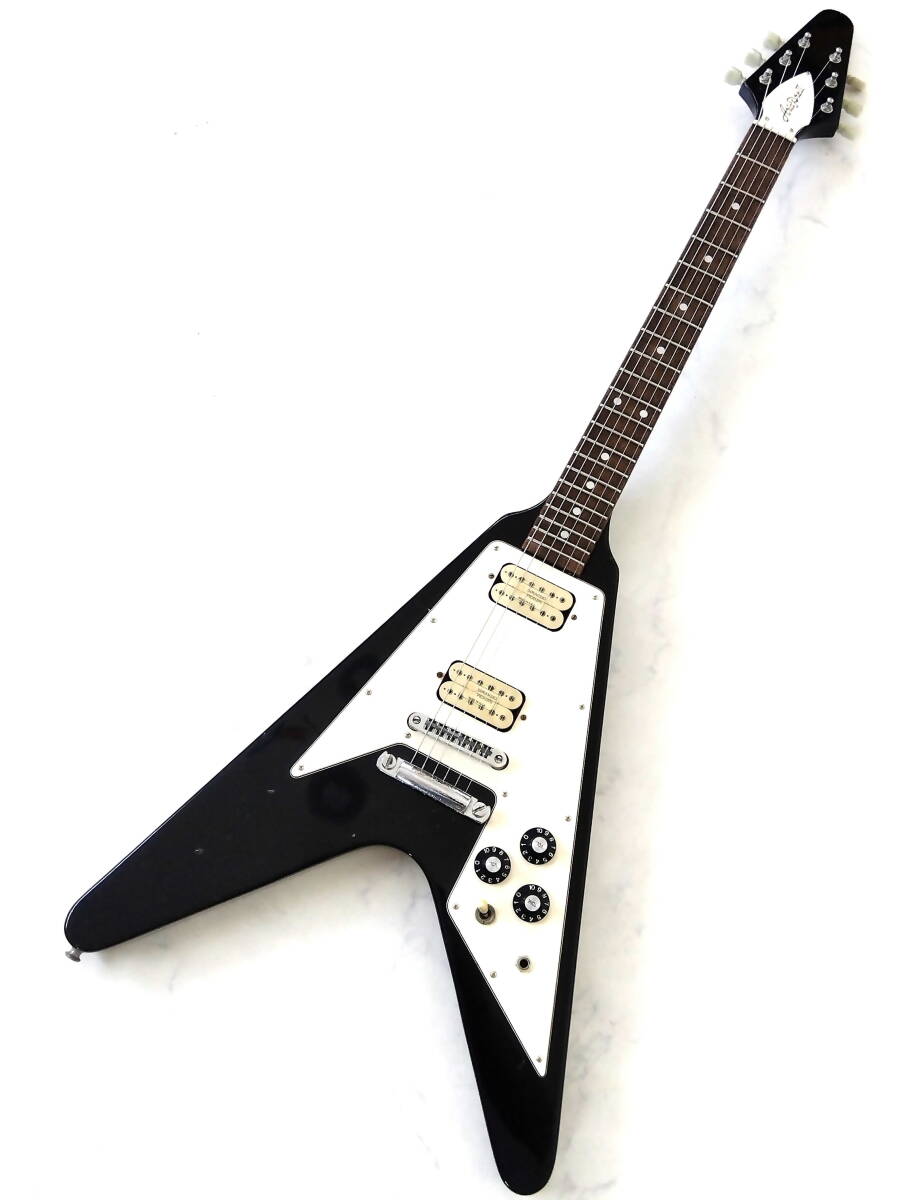 動作良好 新品弦★1981 Aria Pro Ⅱ FV-650D 黒 FLING V ディマジオ フライングV スーパーディストーション マツモク 日本製 調整★アリア拍卖