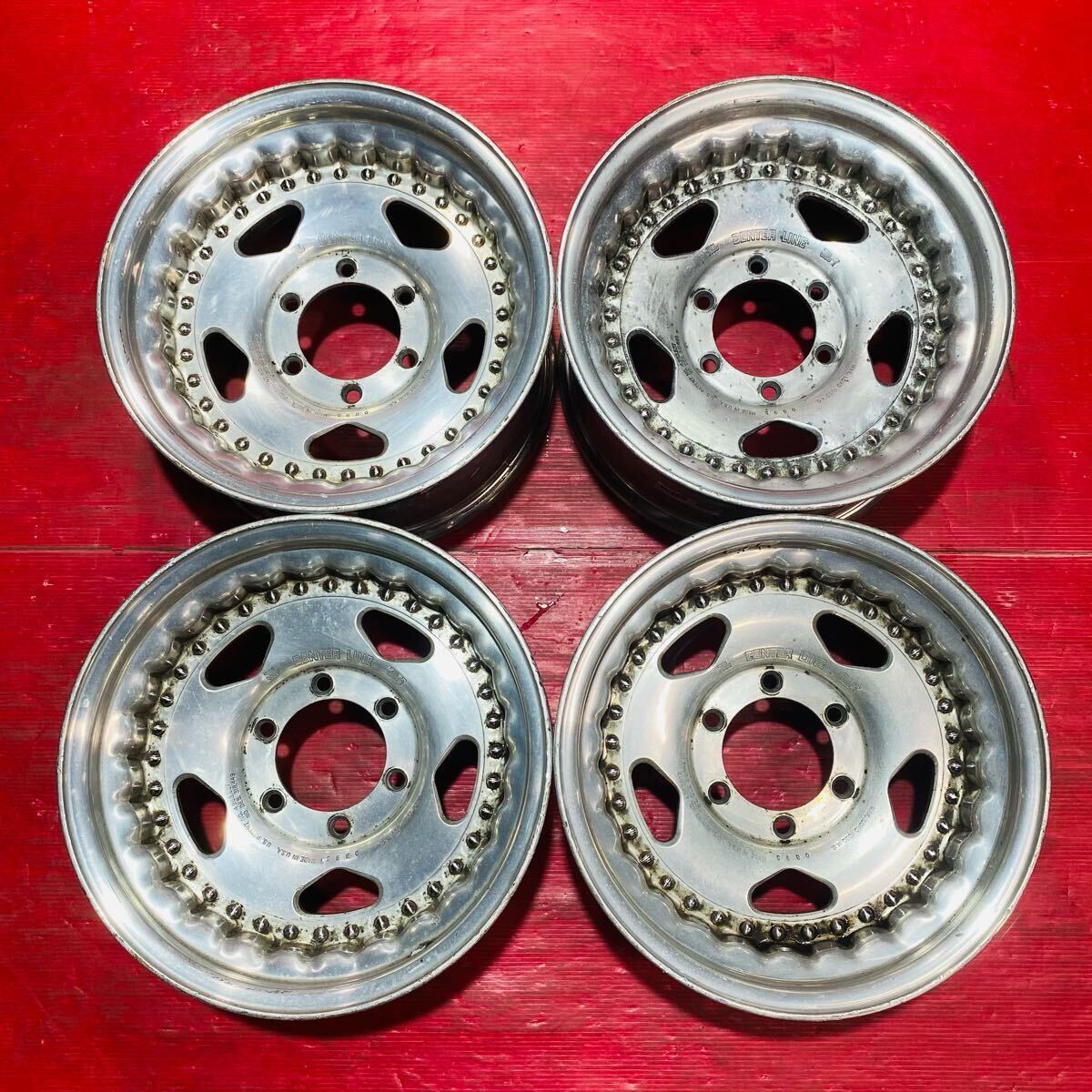 CENTER LINE サイズ 16×8.5J PCD139.7 H6 OFF -10 ハブ径約110mm 傷汚れあり 4本セット拍卖