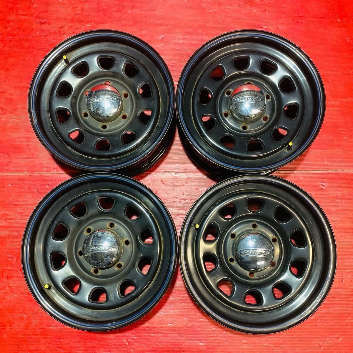 DAYTONA サイズ 16×7J PCD139.7 H6 OFF +35 ハブ径約108mm 傷汚れあり 4本セット拍卖