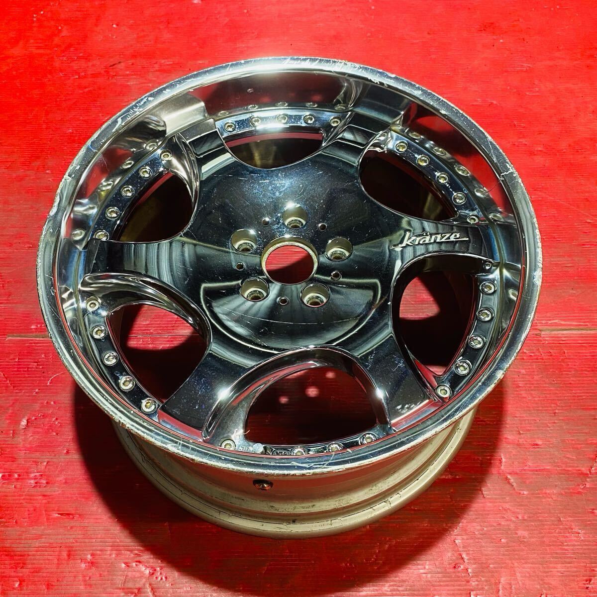 weds Kranze バズレイヤ サイズ 19×9.5JJ PCD114.3 H5 OFF +40 ハブ径約73mm 傷汚れあり 1本のみ。拍卖