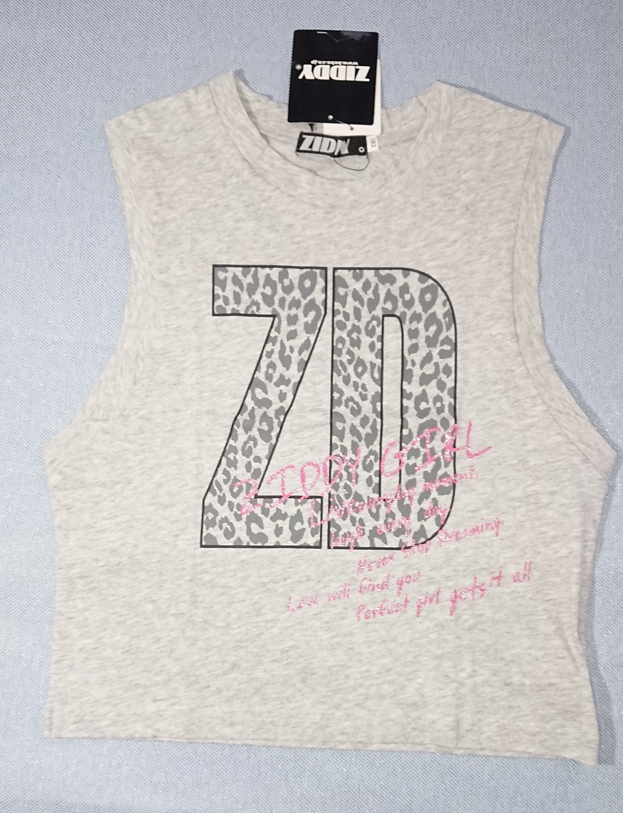 ZIDDY(ジディ) タンクトップ レオパードロゴプリント グレー 130cm 1236-830145拍卖