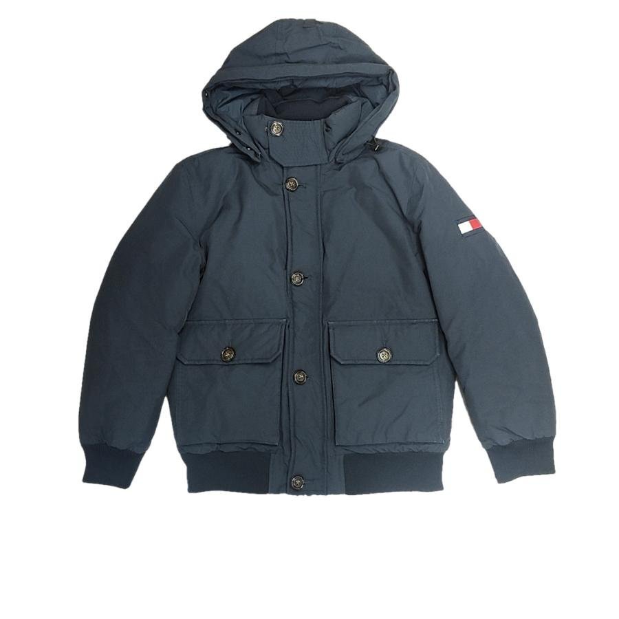 送料無料 トミーヒルフィガー TOMMY HILFIGER ダウンジャケット ブルゾン アウター M 紺 ネイビー系 メンズ拍卖