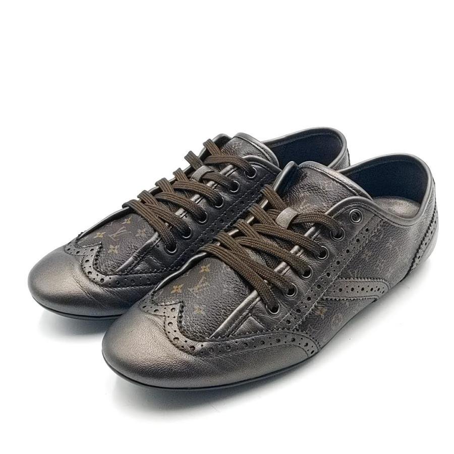 送料無料 ルイヴィトン LOUIS VUITTON スニーカー シューズ MS1112 ローカット モノグラム 37 レディース拍卖