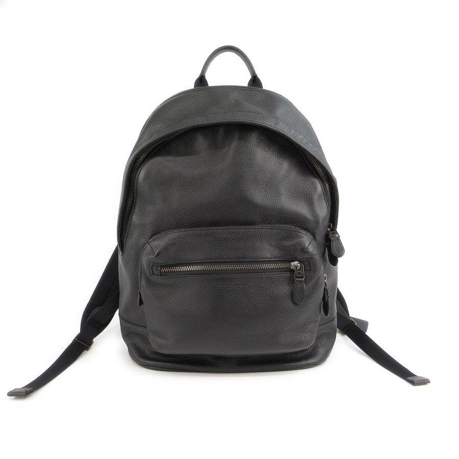 送料無料 超美品 コーチ COACH リュックサック リュック バッグ 鞄 B2022-2854 ペブル レザー 黒 メンズ拍卖