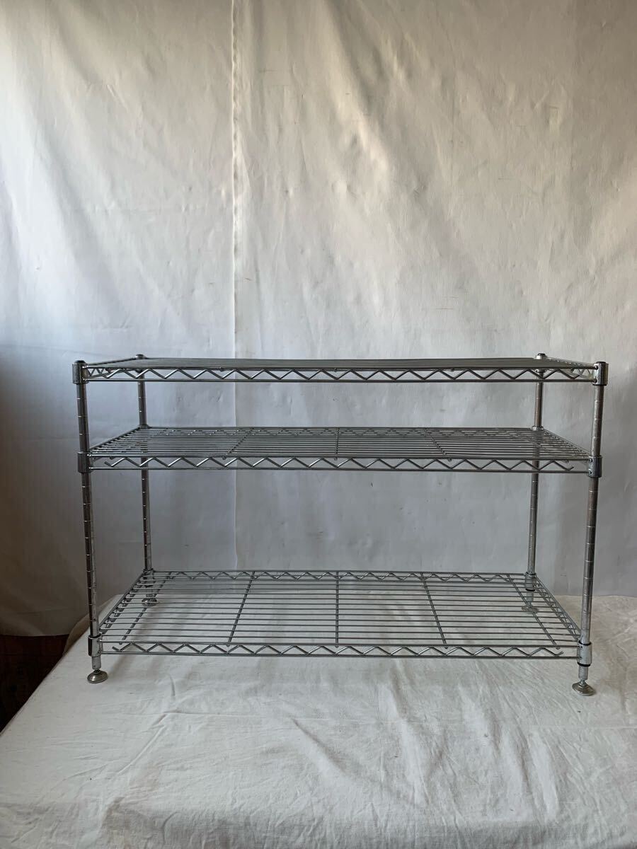 分解高さ調整可 アイアン製3段ラック 店舗什器スチールメタル陳列棚飾り台インテリアディスプレイアンティークビンテージインダストリアル拍卖