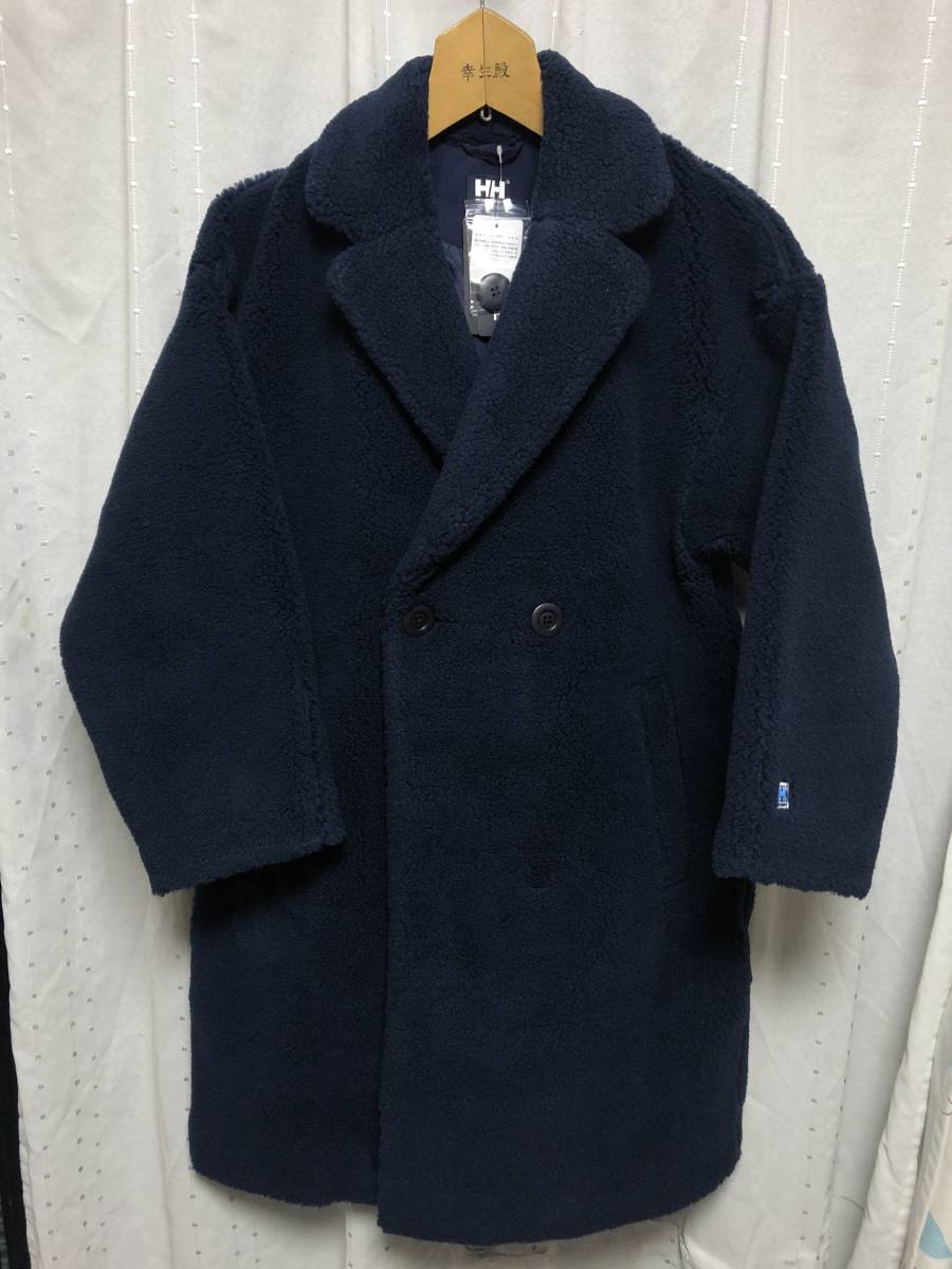 新品 Helly Hansen Wmns Fiberpile Chester Coat M 定価28,600円 Navy コート モコモコ ヘリーハンセン ノースフェイス north jkt ダウン拍卖