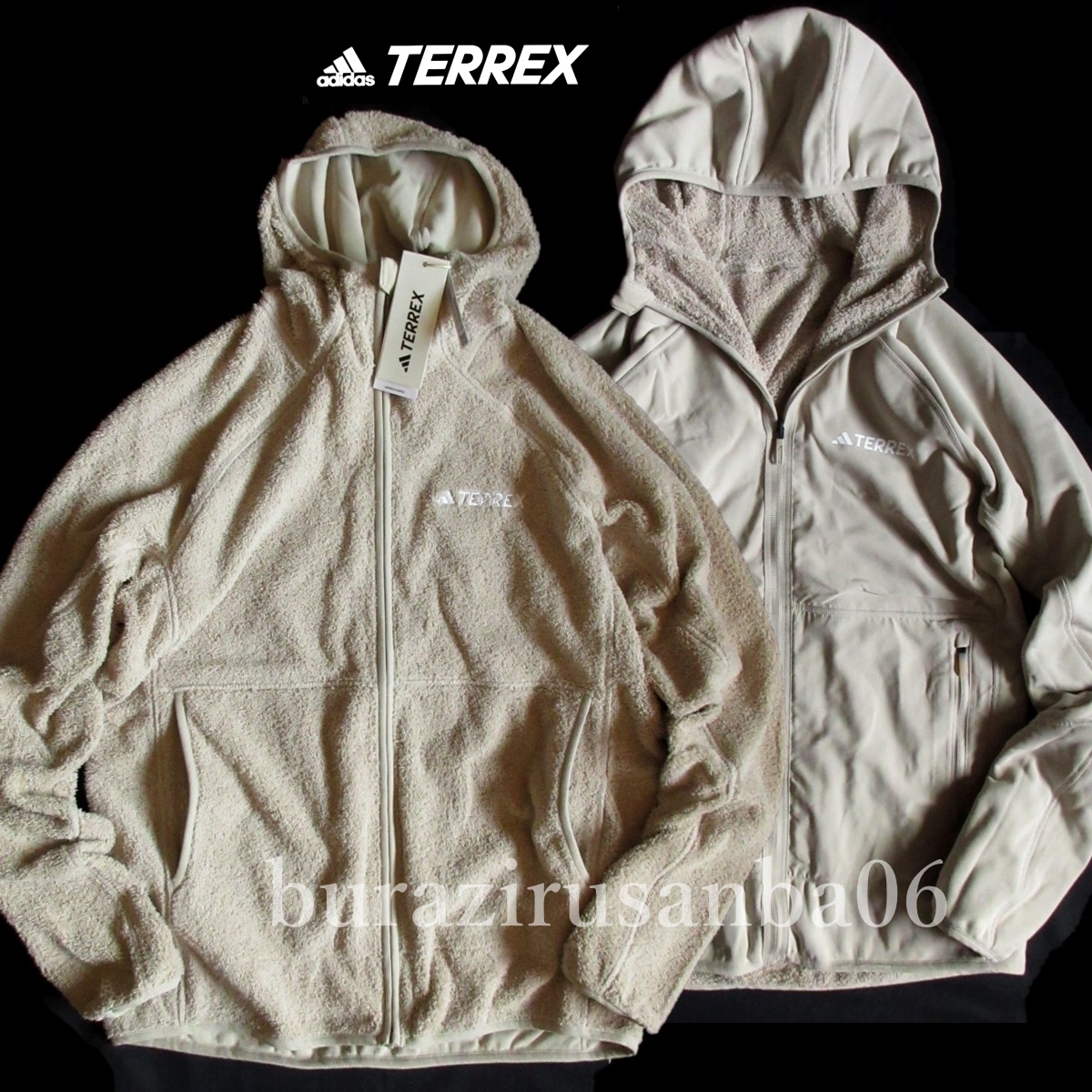 メンズ XL◆未使用 定価23,100円 アディダス adidas TERREX テックロック リバーシブル ハイパイル フリースジャケット IB1865拍卖