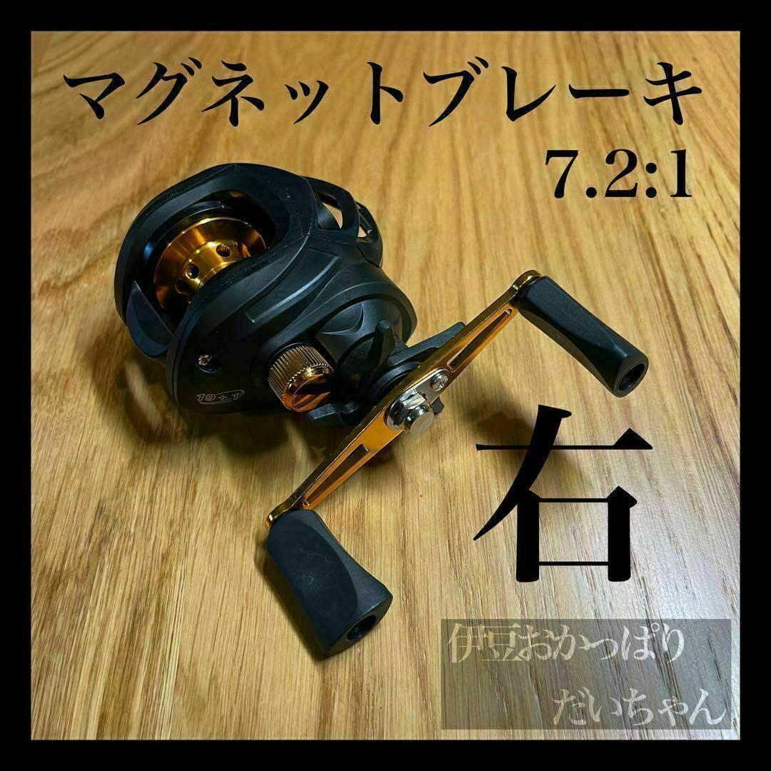 ベイトリール 右ハンドル 両軸リール 黒 金 新品未使用 限定拍卖