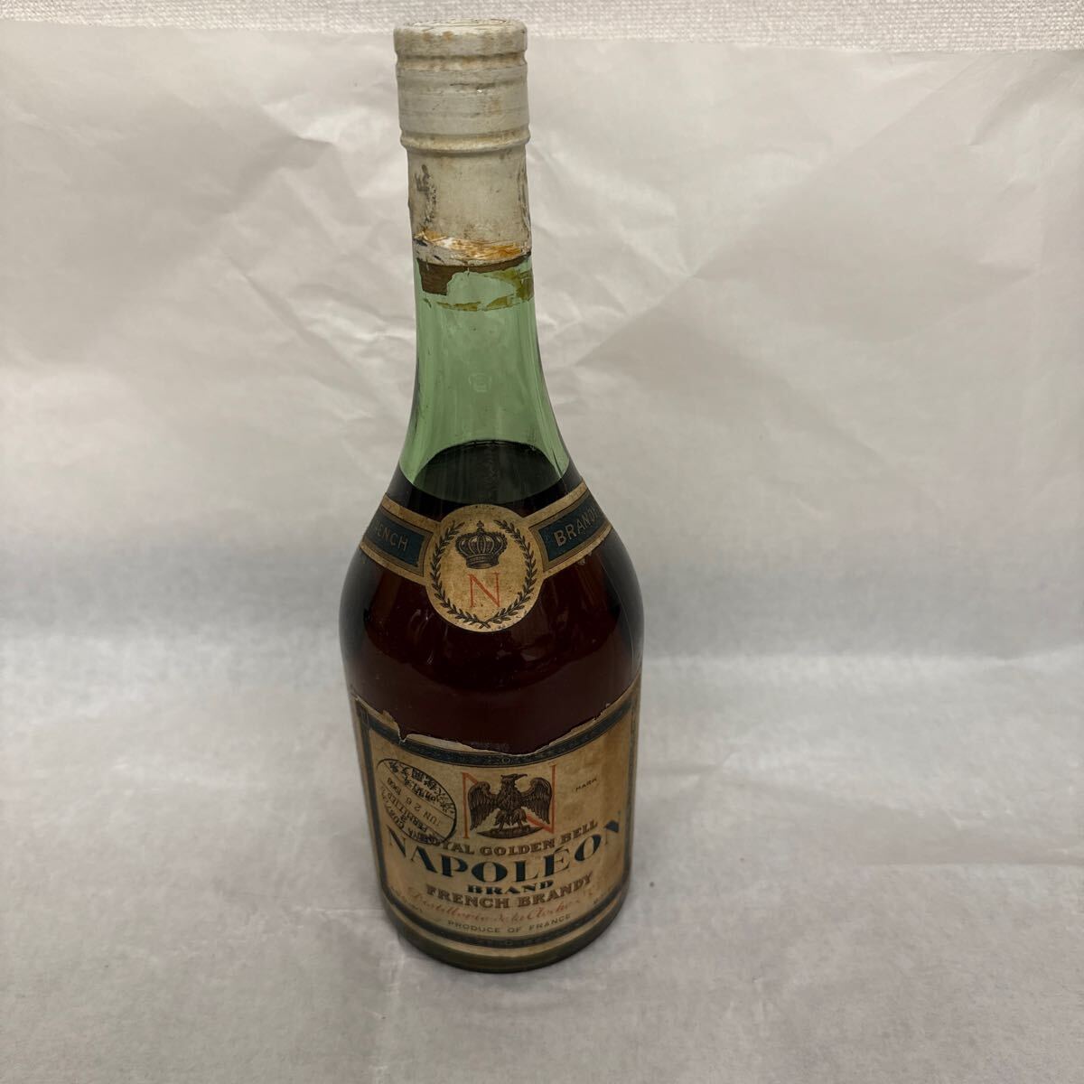 Royal golden bell NAPOLEON ブランデー 4/5quart 82proof 希少 1968 jun 26 古酒 グリーンボトル ナポレオン 国外酒拍卖