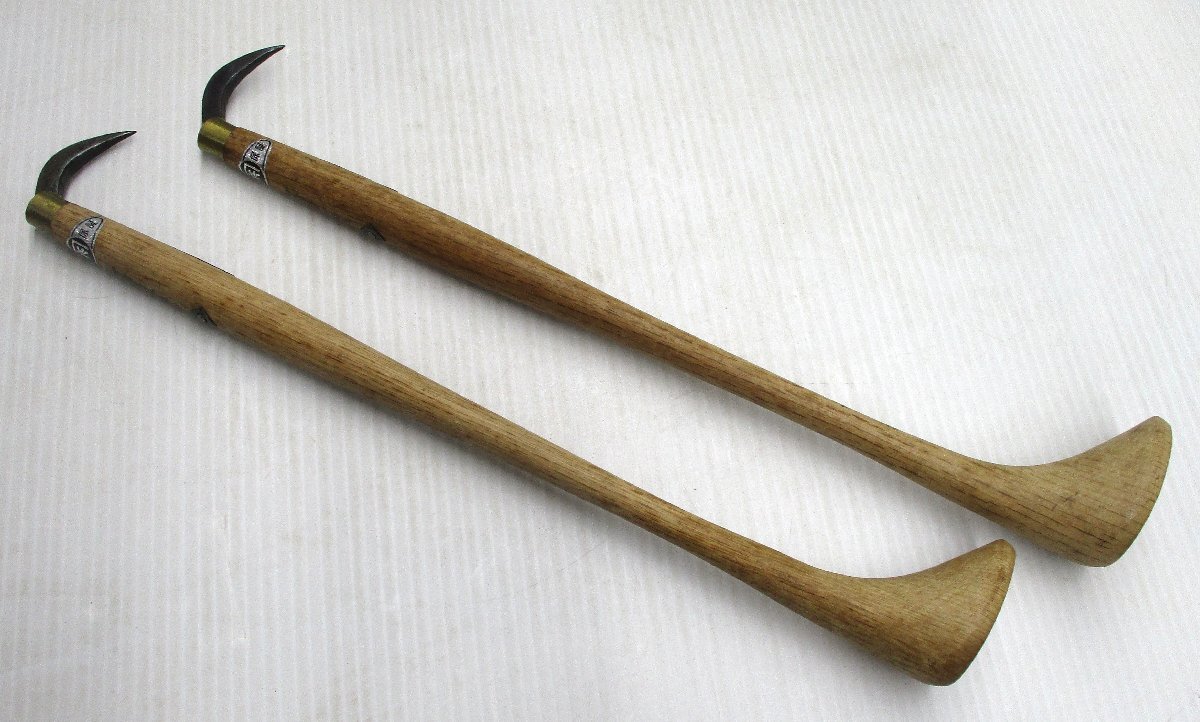 ★ 100102 手鉤 360mm 2本セット 兵 尺二 特殊鋼使用特撰品 幅5x全長38cm 未使用 長期保管品 ★拍卖